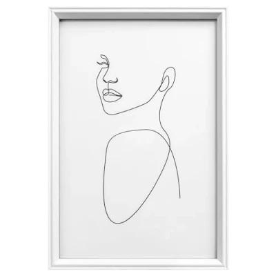 Image of walther design Silhouette Picture Frame, White, 18 x 24 cm