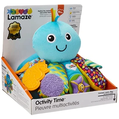 Image of LAMAZE Octivity Time Baby Sensory Toy, Soft Toy for Play and Discovery, Octopus Toddler Suitable from 6 Months, 1+ Year Old Boys Girls
