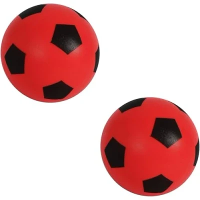 Image of Fun Sport Foam Footballs Indoor/Outdoor Soft Sponge Soccer Ball Play Many Games For Hours Of Suitable All Ages (19.4cm, 2Pk Red)