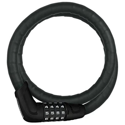Image of ABUS 86173 Steel O Flex, black, 85 cm
