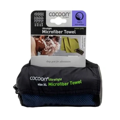 Image of Cocoon ultralight lightweight microfibre hand towel, Adult (Unisex), fjord blue, XL