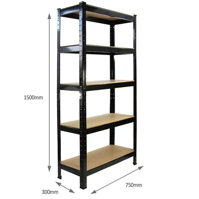 Image of MonsterShop 8 x T Rax Black Metal Racking Units 75cm 150cm 30cm