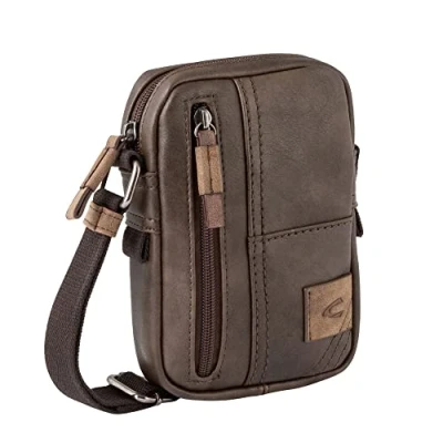 Image of camel active Men&#039;s Laos Shoulder Bag, black, 13x3x19, 004066