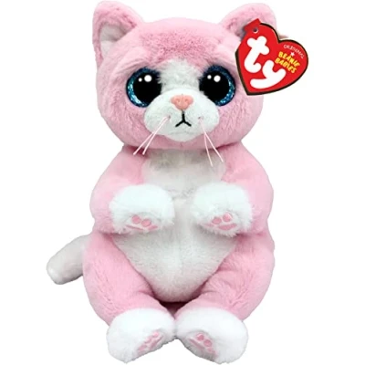 Image of TY Lillibelle Cat Beanie Bellie Regular 6 Inches Baby Soft Plush Toy Collectible Cuddly Fabric Teddy