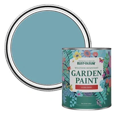 Image of Rust Oleum Blue Mould Resistant Garden Paint In Gloss Finish Belgrave 750ml Fence Paint, Shed
