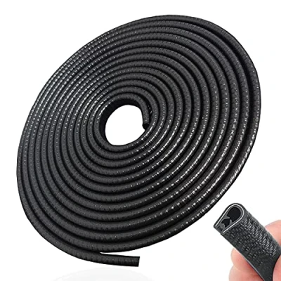 Image of SYOAUTO Car Door Edge Protector Black 32Ft(10M) No Glue Guard Rubber U Shape Trim Protectors Guards for Most
