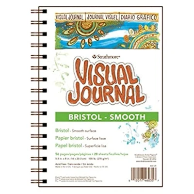 Image of Strathmore Paper Visual Journal Bristol Smooth 5.5 x 8 inch, 28 Sheets, 5.5x8