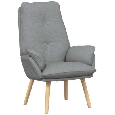 Image of Relaxing Chair Light Grey Fabric Vidaxl