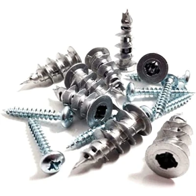 Image of Nartel Metal Self Drilling Plasterboard Fixings Raw Plugs Cavity Wall with Screws (50 Pack)
