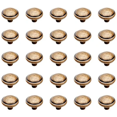 Image of Emuca 9160008 Furniture Knob, Bronze, 32 mm, Set of 25 Pieces