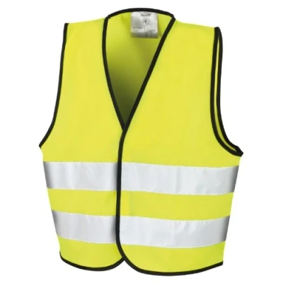 Image of Result Core R200J Kids Childrens Fluorescent Yellow Safety Vest 10 12 Years