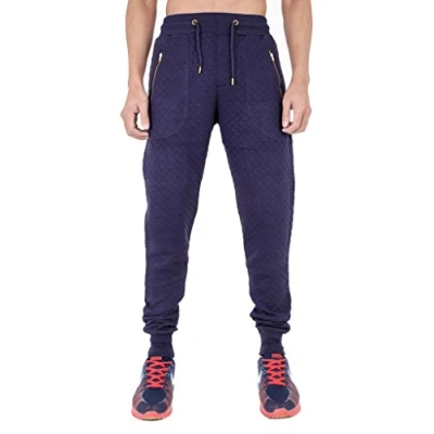 Image of Arrested Development Mens Quilted Skinny Fit Sweatpants Blue 28r