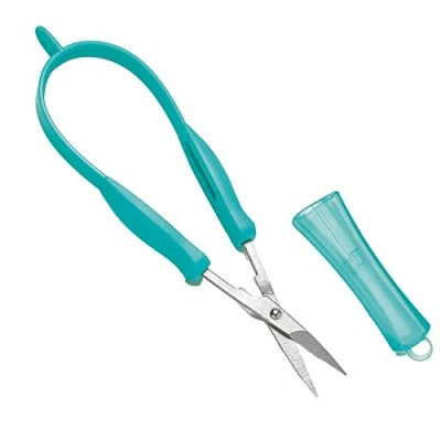 Image of PETA Easi Grip Nail Scissors with Protector, Self Opening Stainless Steel Scissors, Ergonomic, Precision, and High Strength, Ideal for Anyone Weak Hands, Poor or Tremors