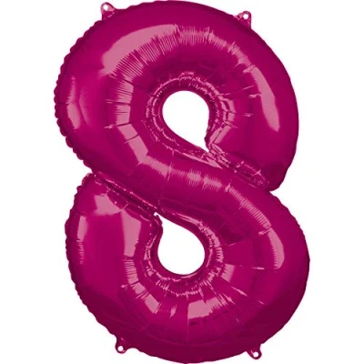 Image of Amscan 9907291 Rm S/Shape: 8 Pink