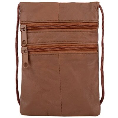 Image of Womens Soft Nappa Leather Small Cross Body/Shoulder Bag Light Brown