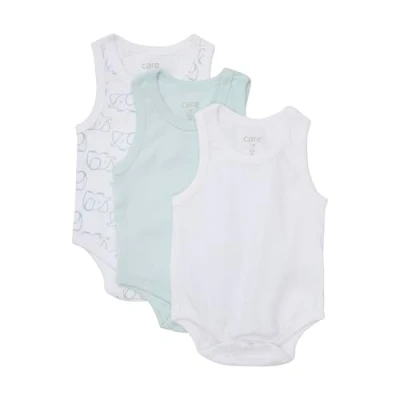 Image of Care Body Baby Ärmellos, 3er Pack Lightblue (700), 74