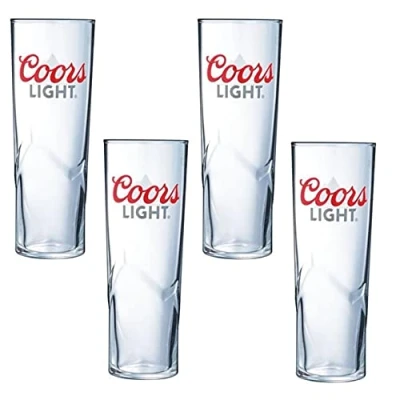 Image of 4 x Coors Light Half Pint Glasses, Colour Change Logo, Toughened and Nucleated, CE Marked