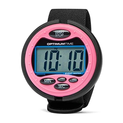 Image of Optimum time OE Series 3 Equestrian Event Watch Pink Unisex Countdown from programmable with alarm at zero