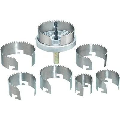 Image of Connex COXT976320 H45 Wood Hole Saw, 0 V, Silver, 26 63 mm, Set of 7 Piece