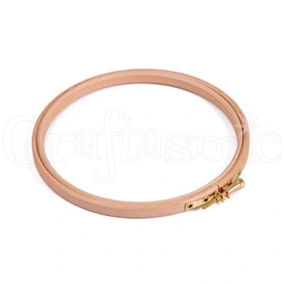 Image of Wooden Embroidery and Cross Stitch Hoop Ring 6&quot;
