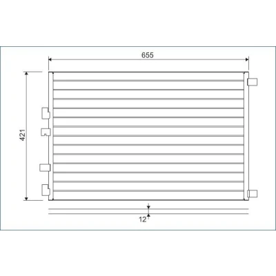 Image of 8200325004 Condenser VALEO 818002 without dryer Aluminium 655mm R134a RENAULT: MEGANE 2, SCENIC 2