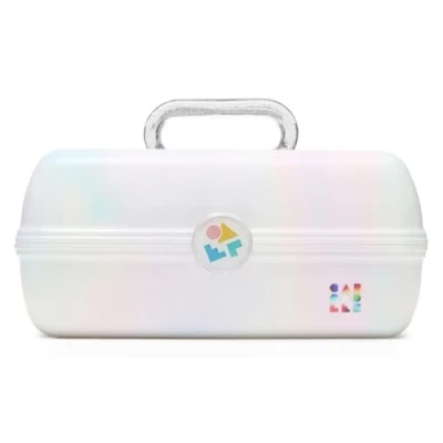 Image of Caboodles Rainbow Rad On The Go Girl Makeup Organizer, White Opal
