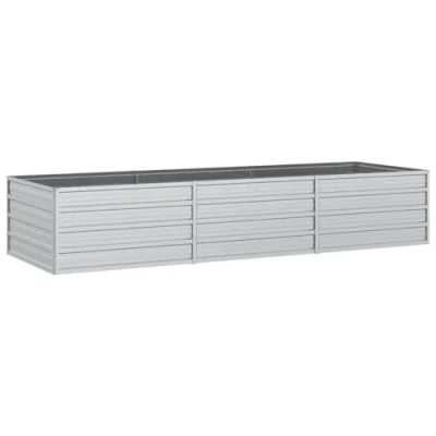 Image of vidaXL Garden Raised Bed 240x80x45 cm Galvanized Steel Silver