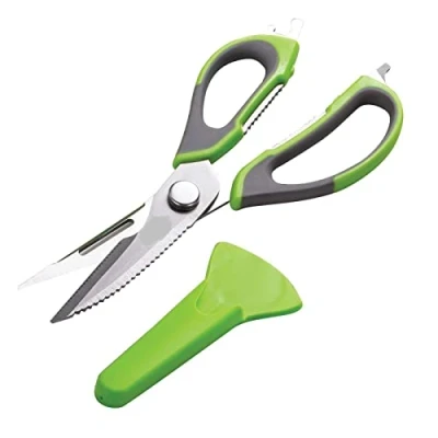 Image of MantraRaj Kitchen Scissors Detachable Bottle Opener Meat Fish Shears Stainless Steel 7 in 1 Scissors, for Chicken, Fish, Meat, Vegetables, Bones, Flowers, Nuts, Herbs, BBQ