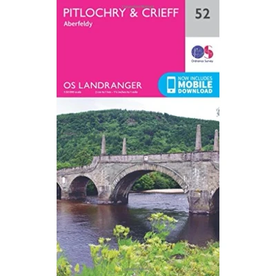 Image of Landranger 52 Pitlochry &amp; Crieff Map With Digital Version