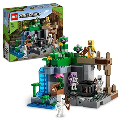 Image of LEGO Minecraft The Skeleton Dungeon Set, Building Toy for 8 Plus Year Old Boys &amp; Girls, with Caves, Mobs, and Figures Crossbow Accessories, Kids&#039; Birthday Gift Idea 21189