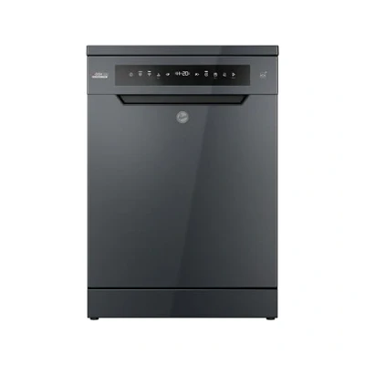 Image of Hoover H DISH 500 HF 4B7F0A 80 Free Standing Full Size Dishwasher, 14 Place Settings, Graphite, B Rated