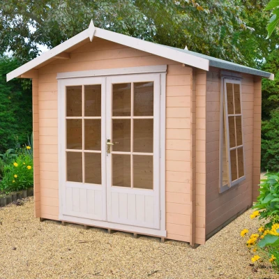 Image of Shire Barnsdale 2.4m x Wooden Log Cabin Summerhouse (19mm)