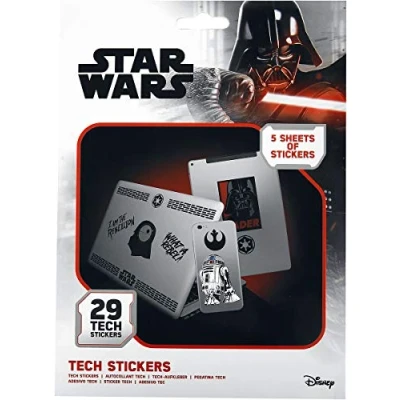 Image of Star Wars Tech Stickers, Set of 29 Stickers for Laptops, Mobile Phones and Tablets Official Merchandise