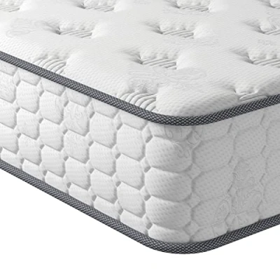 Image of Vesgantti Super King Mattress, 9.8 Inch Pocket Sprung Mattress Size with Breathable Foam and Individually Spring Medium, Upgraded Tight Top Collection, Grey