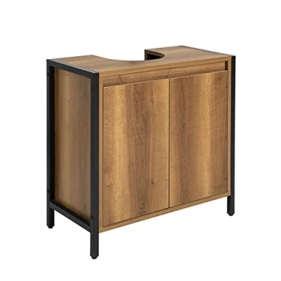 Image of SoBuy BZR63 PF, Under Sink Cabinet Bathroom Vanity Unit Storage with Doors, W60 x D30 H60cm
