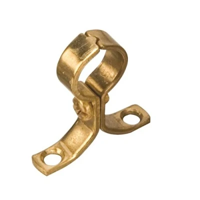 Image of 22mm Brass Pipe Clip Bracket