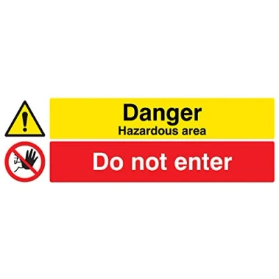 Image of Multi Message Signs Danger hazardous areas Do not enter Self Adhesive Vinyl