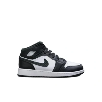 Image of Big Kid&#039;s Jordan 1 Mid SE Panda Elephant Off Noir/Blk Wht Blk (FB9909 001), Zwart Wit, 7 Kid
