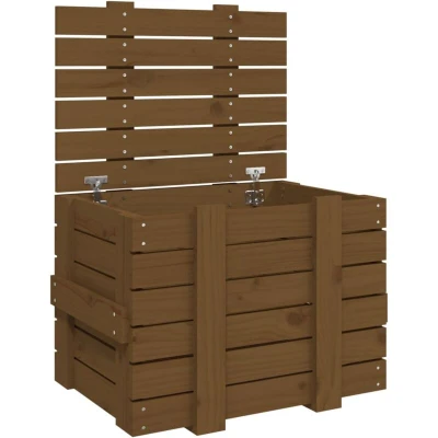 Image of vidaXL Storage Box Honey Brown 58x40.5x42 cm Solid Wood Pine