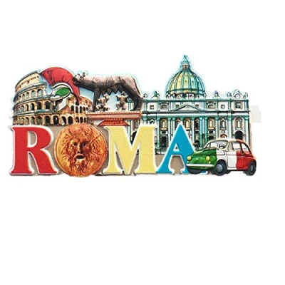 Image of 3 Attractions of Rome Italy 3D Fridge Magnet Souvenir Gift,Home &amp; Kitchen Decoration Magnetic Sticker Roma Refrigerator Collection