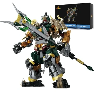 Image of JMBricklayer 70167 Mecha Robot Building Blocks, Hero Mech Armed Model Kits for Adults, STEM Cool Display with Movable Joints, Action Figures Adults Kids Aged (1640PCS)