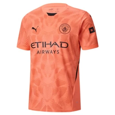 Image of PUMA Men’s Manchester City FC 2024/25 Soccer Goalkeeper Shirt Orange Size: S