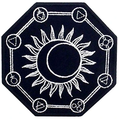 Image of ZEGIN Alchemy Symbol Patch Embroidered Applique Badge Iron On Sew Emblem