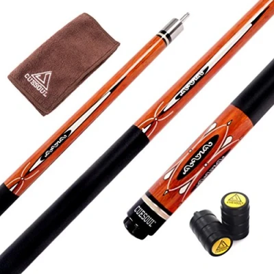 Image of CUESOUL 58 Inch Pool Cue with 13mm Tips Cleaning Towel &amp; Joint Protector (CSPC032)