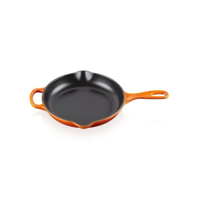 Image of Le Creuset Skillet Signature Orange red ø 23 cm enameled non stick coating suitable for all Cooktops
