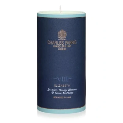 Image of Charles Farris Elizabeth Luxury Scented Pillar Candles 75+ Hours Burn Time Orange Blossom, Jasmine &amp; Mulberry
