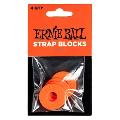Image of Ernie Ball Strap Blocks 4pk Red