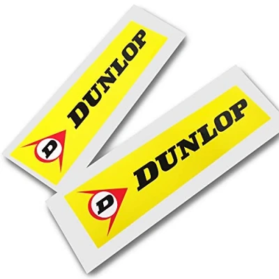 Image of Twisted Melon Dunlop text sponsor graphics decals stickers x 2 Medium