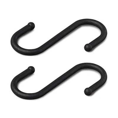 Image of Zeal Silicone S Shape Hanging Hook, 12cm Set of 2 Black, One Size, W239N