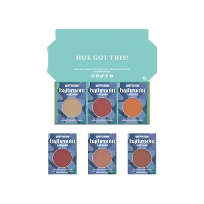 Image of Rust Oleum Bathroom Wall Paint in Matt Finish Fiery Shades Tester Box